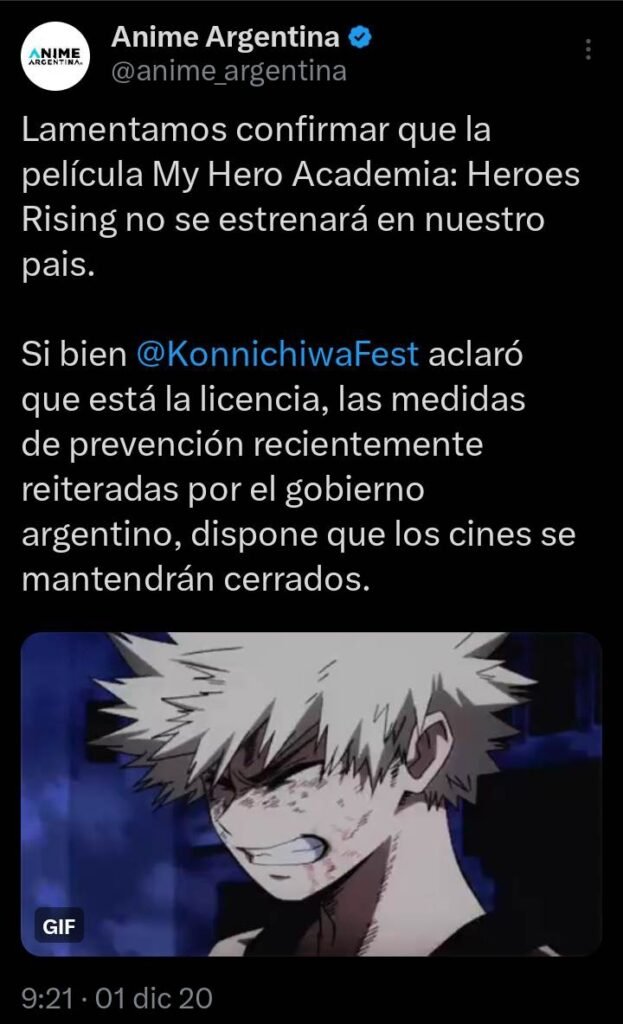 Con paso con el estreno de my hero academia heroes rising en argentina