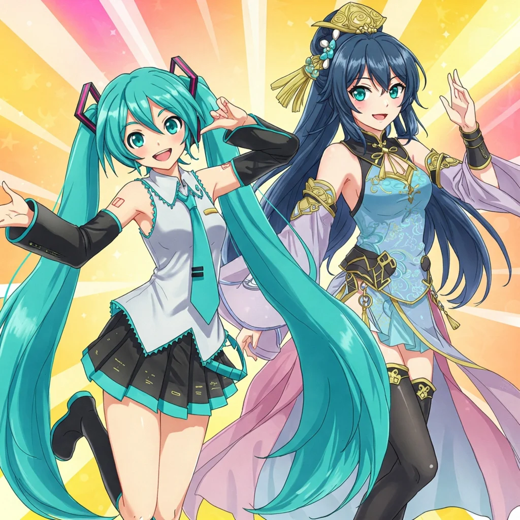 Hatsune Miku y Luo Tianyi Hatsune Miku y Luo Tianyi