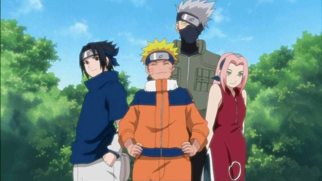 Equipo 7: Naruto, Sasuke, Sakura y Kakashi