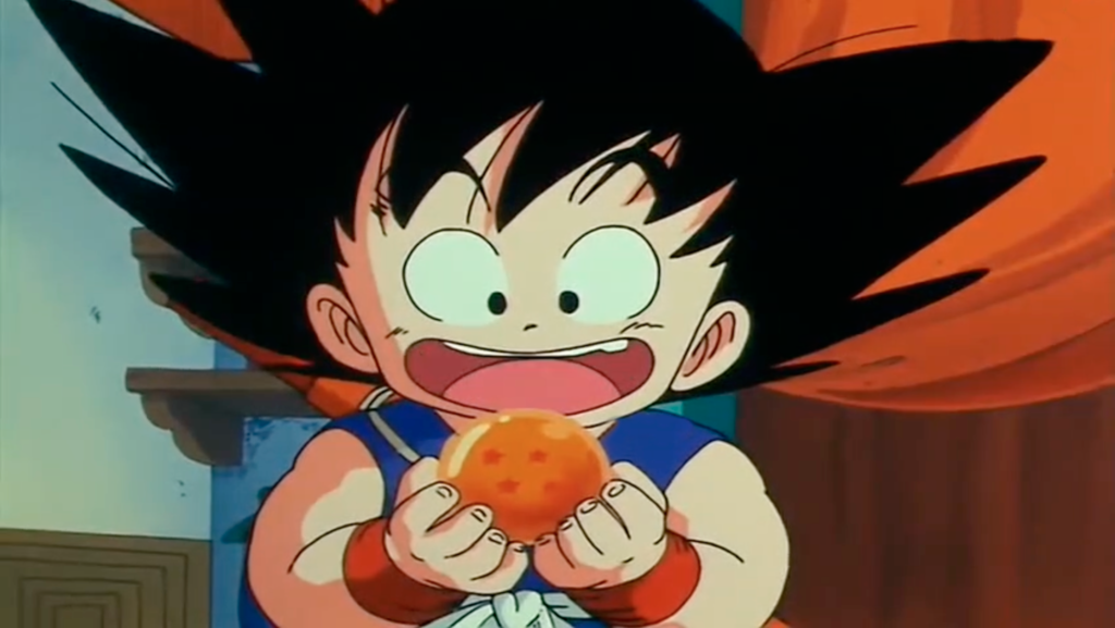 Goku con la esfera de 4 estrellas - Dragon Ball