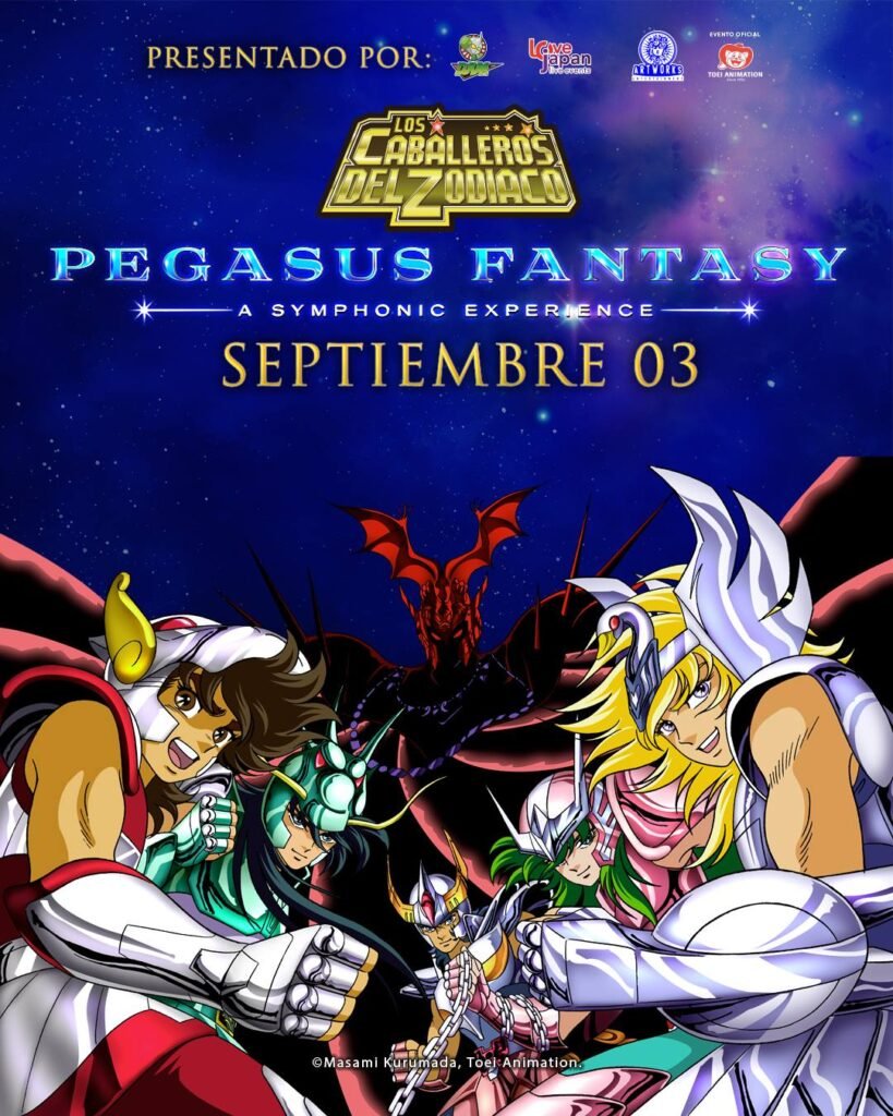 Mexico el show internacional de Saint Seiya "Pegasus Fantasy Symphonic Experience" Caballeros del Zodíaco