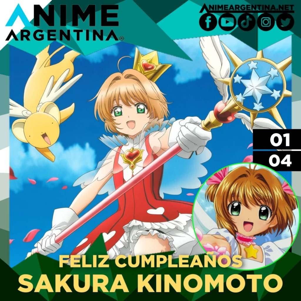 1 de Abril: Cumpleaños de Sakura Kinomoto | Sakura Card Captor