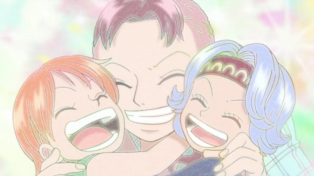 Nojiko, Nami y Bellemere sonriendo