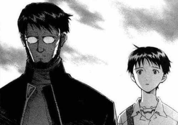 la relación conflictiva entre Shinji y Gendo proviene la relación propia que el autor tuvo con su padre,