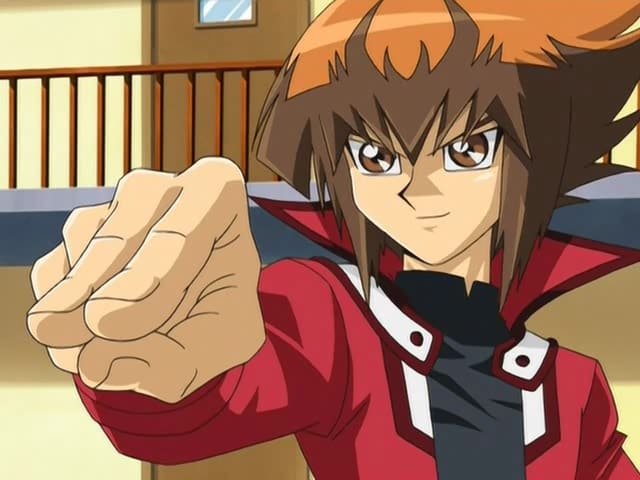 Jaden señalando gaccha judai yuki frase