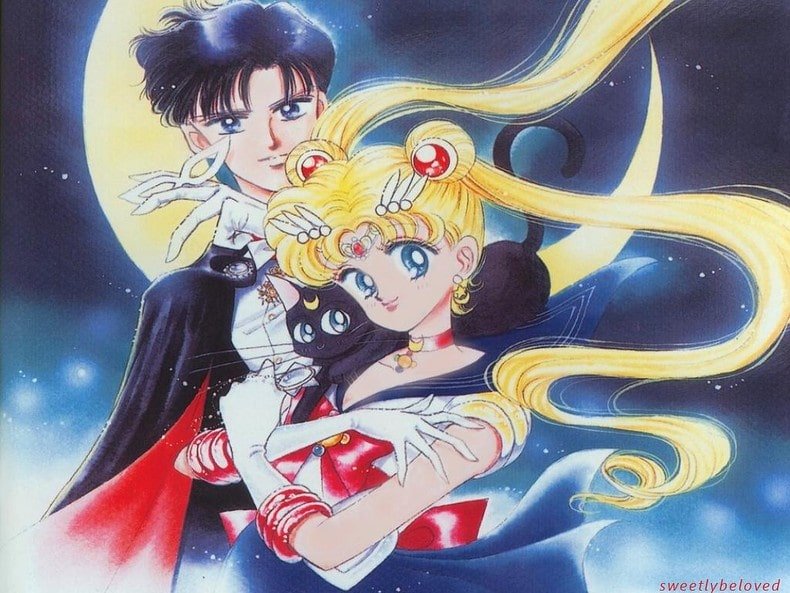 Tuxedo Mask y Sailor Moon