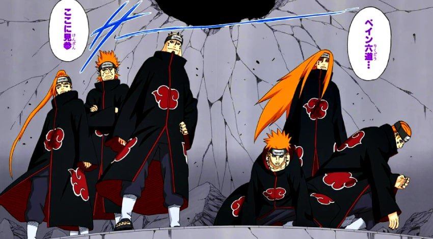 Los seis caminos de Pain. Naruto
