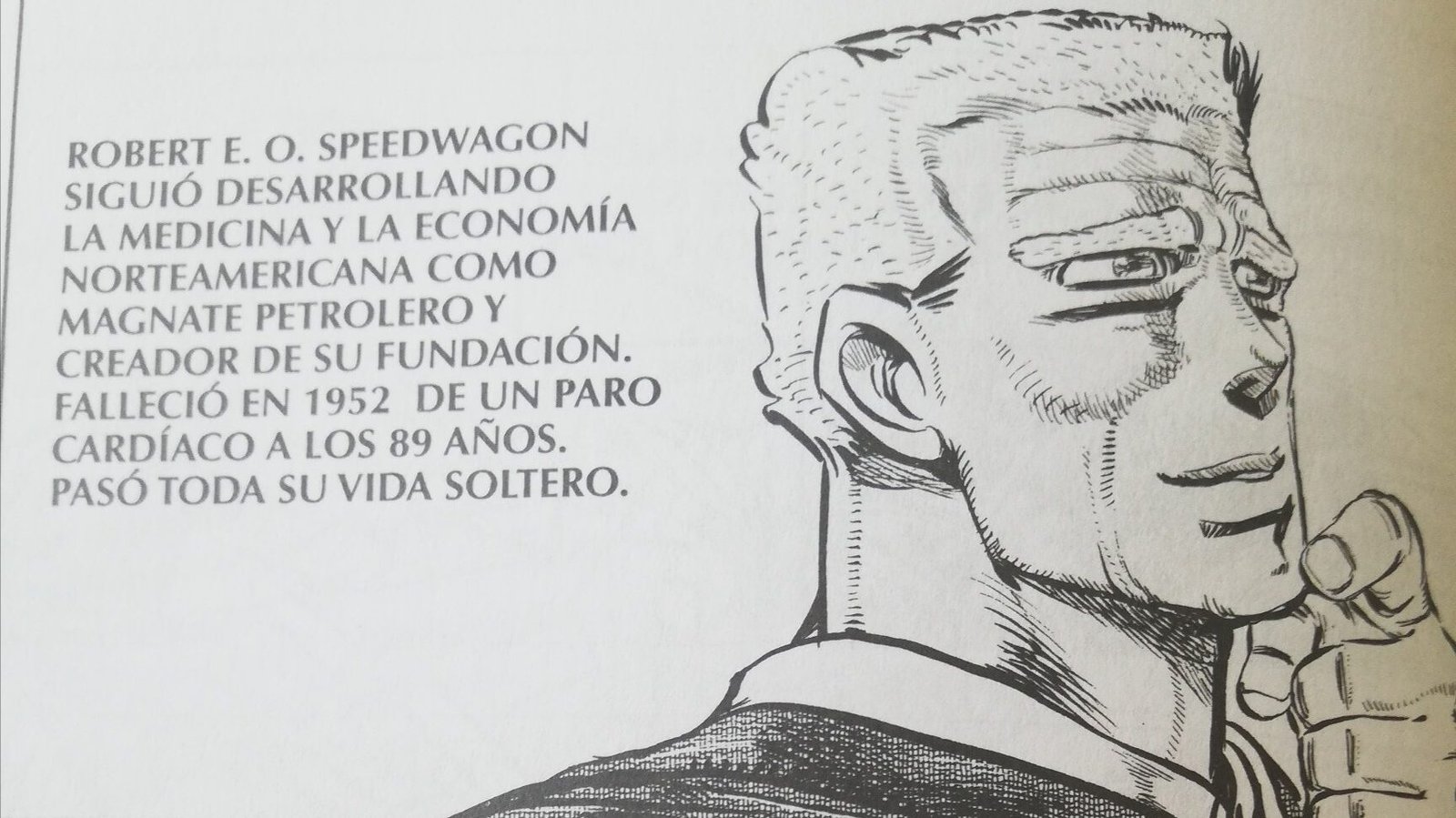 Muerte de Rorbert E. O. Speedwagon en el manga Jojo's Bizarre Adventure