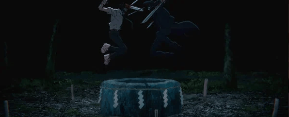 referencia a Sadako vs. Kayako en el opening de Chainsaw Man