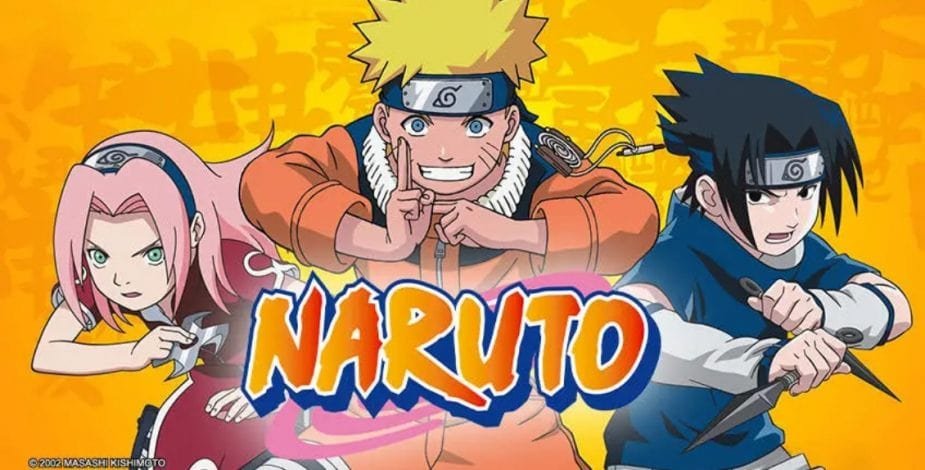 Naruto uzumaki junto a Sasuke Uchiha y Sakura