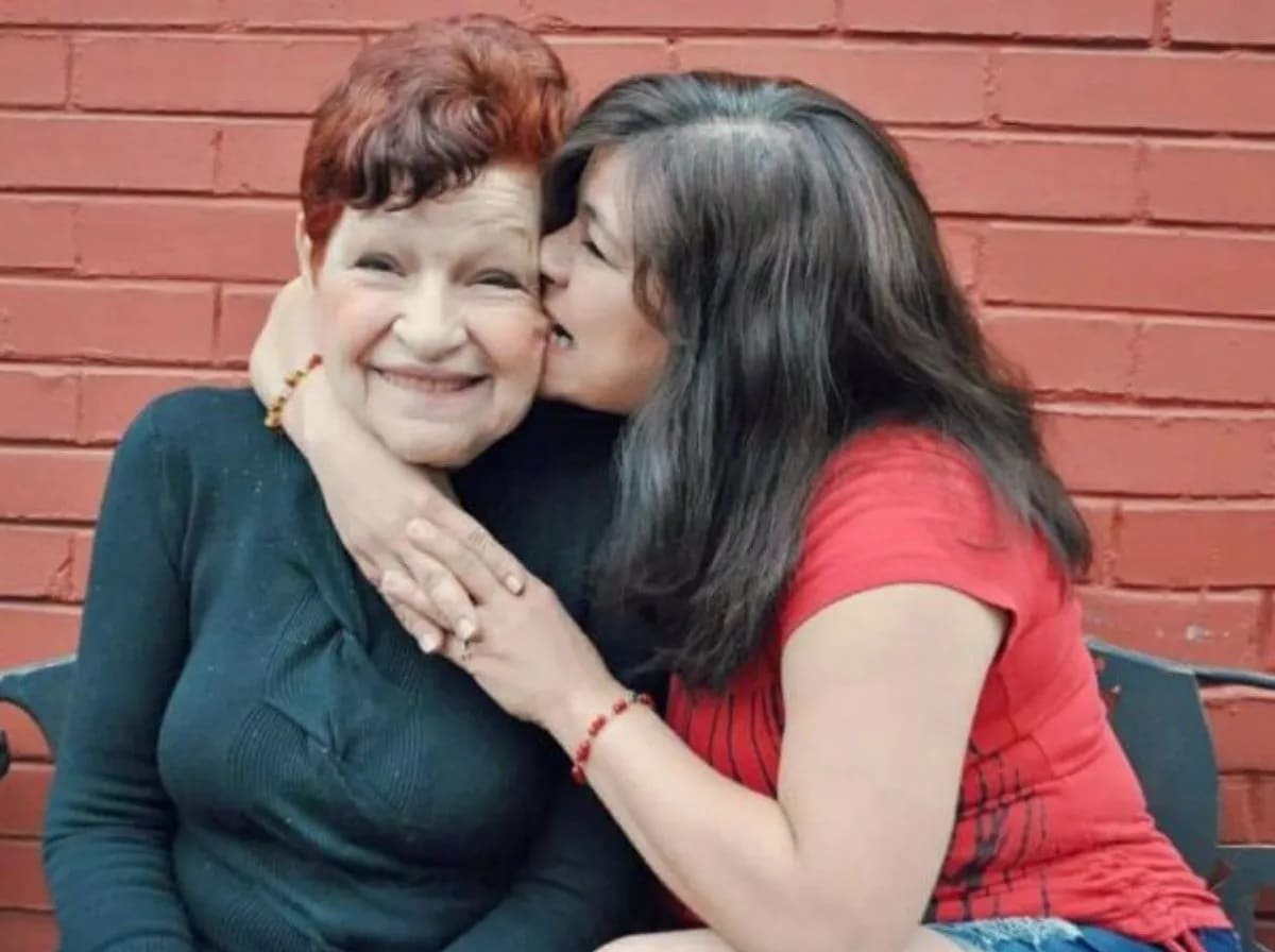 Rossy Aguirre y su mamá