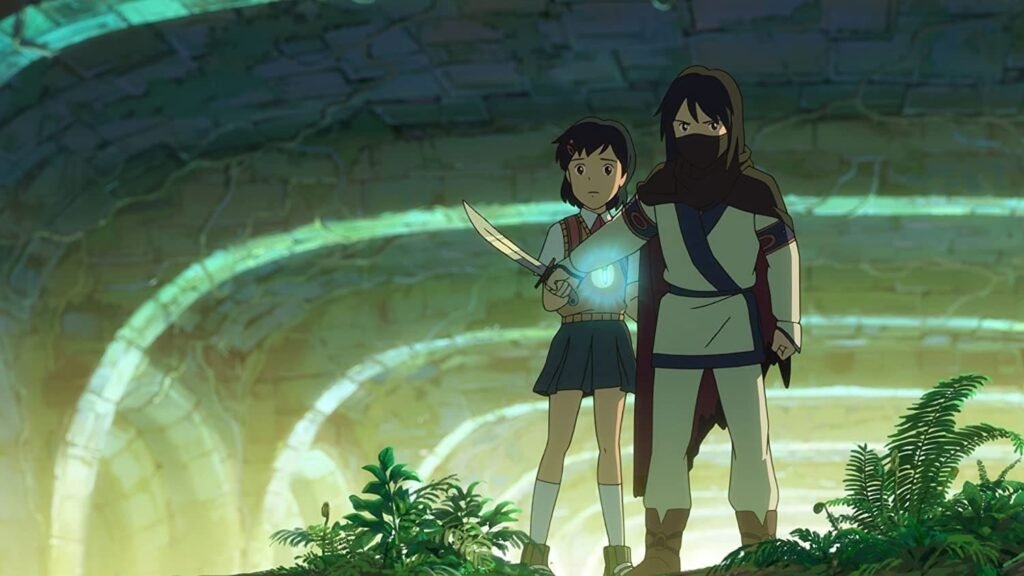 Asuna y Shin en la entrada de Agartha