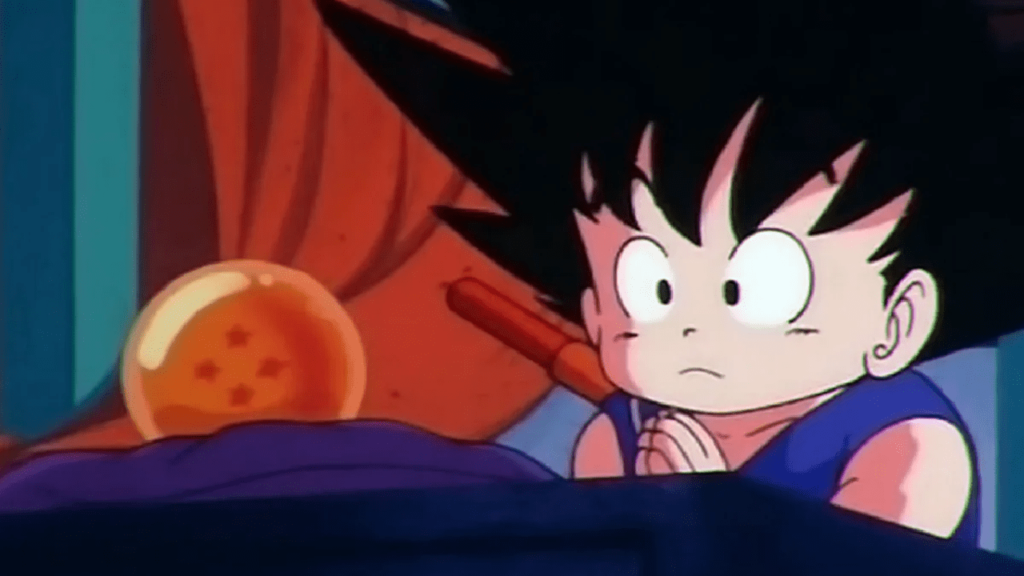 goku niño con esfera de 4 estrellas