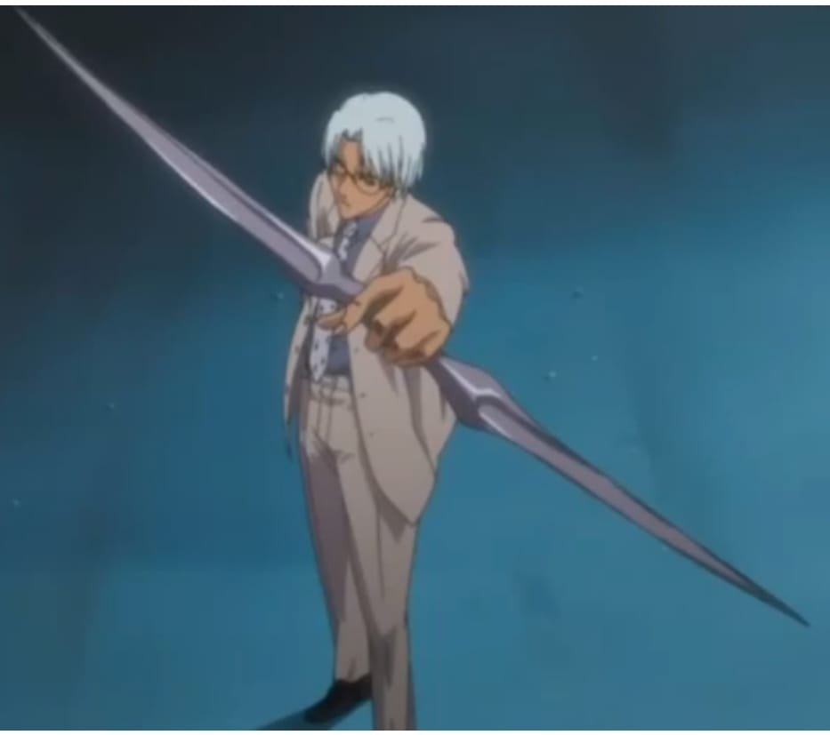 Ryuken utilizando su arco para matar al Menos Grande.