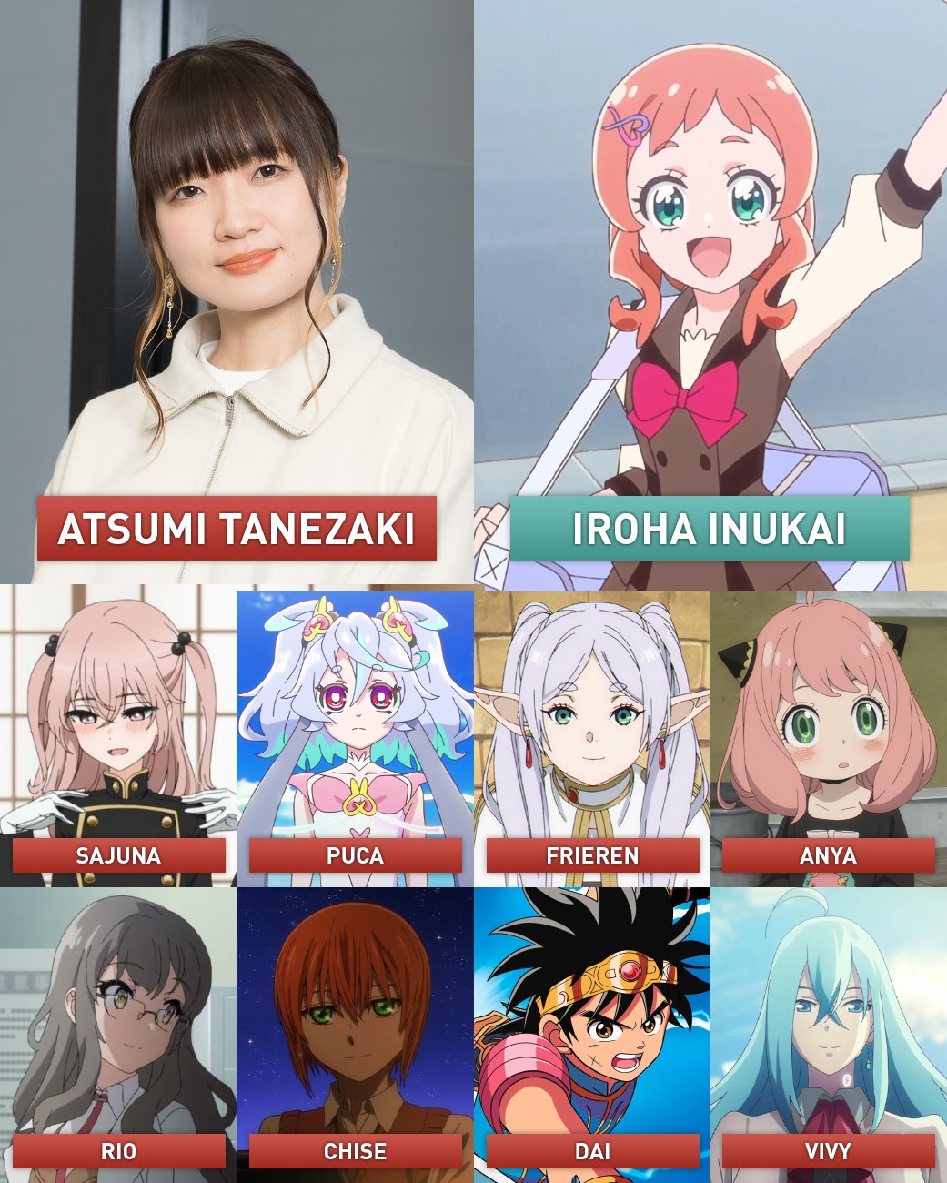 atsumi tanezaki voces