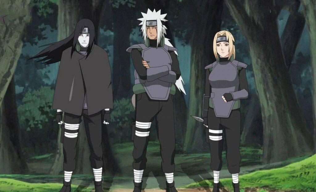 Naruto 3 sannin orochimaru jiraiya tsunade