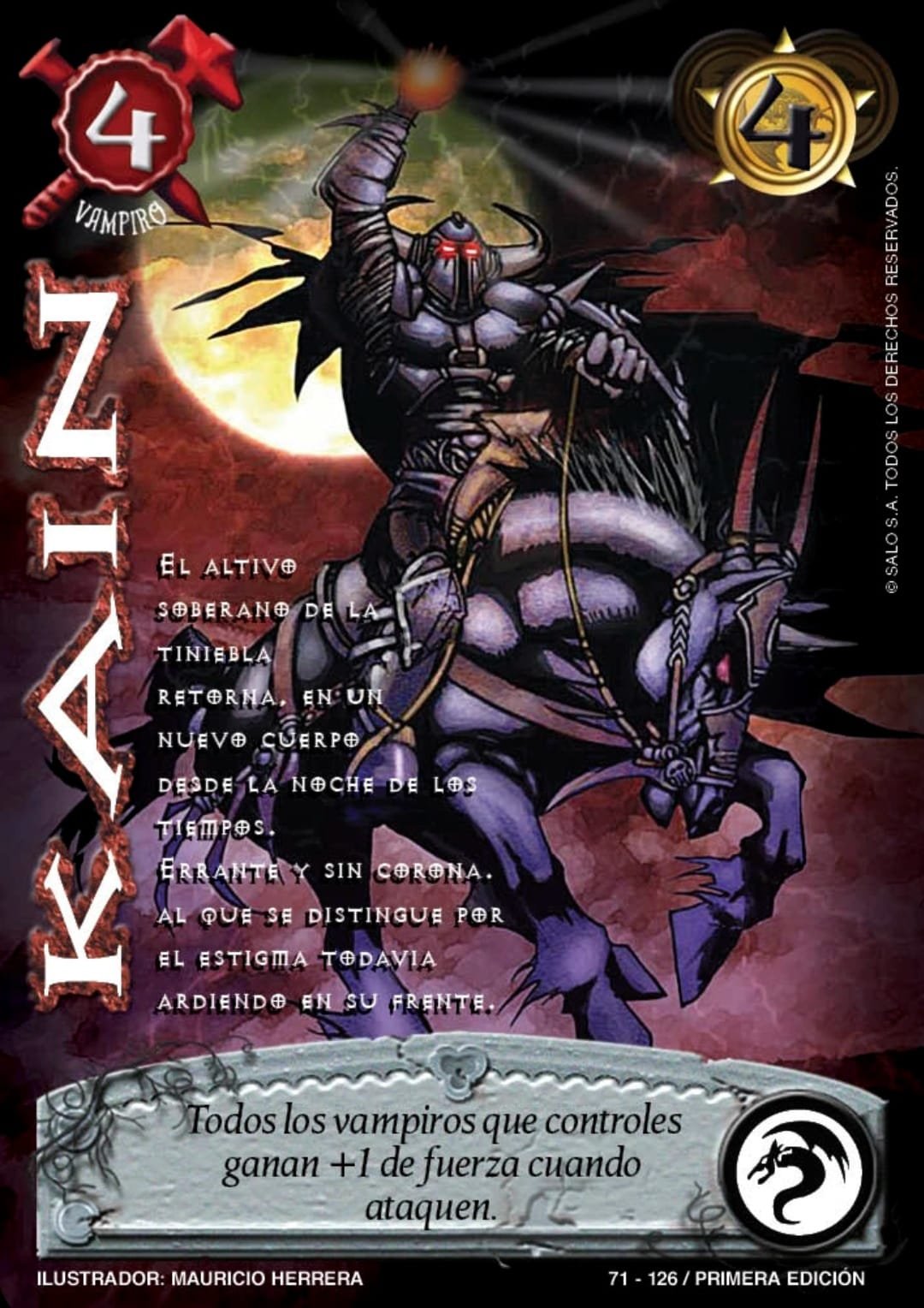 Kain-Mundo-Gótico Kain realizado por Mauricio Herrera para Mundo Gótico.