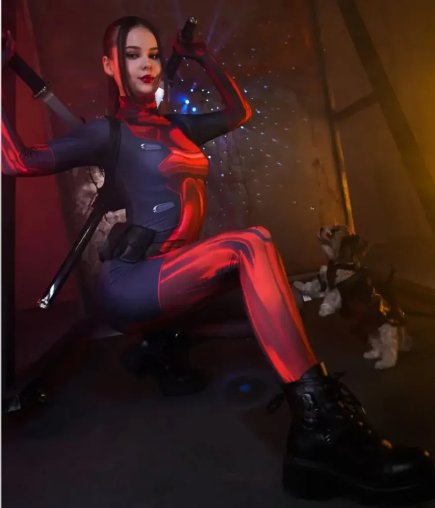 Deadpool-Cosplay-Ucrania Kateryna Medvedieva como Deadpool.