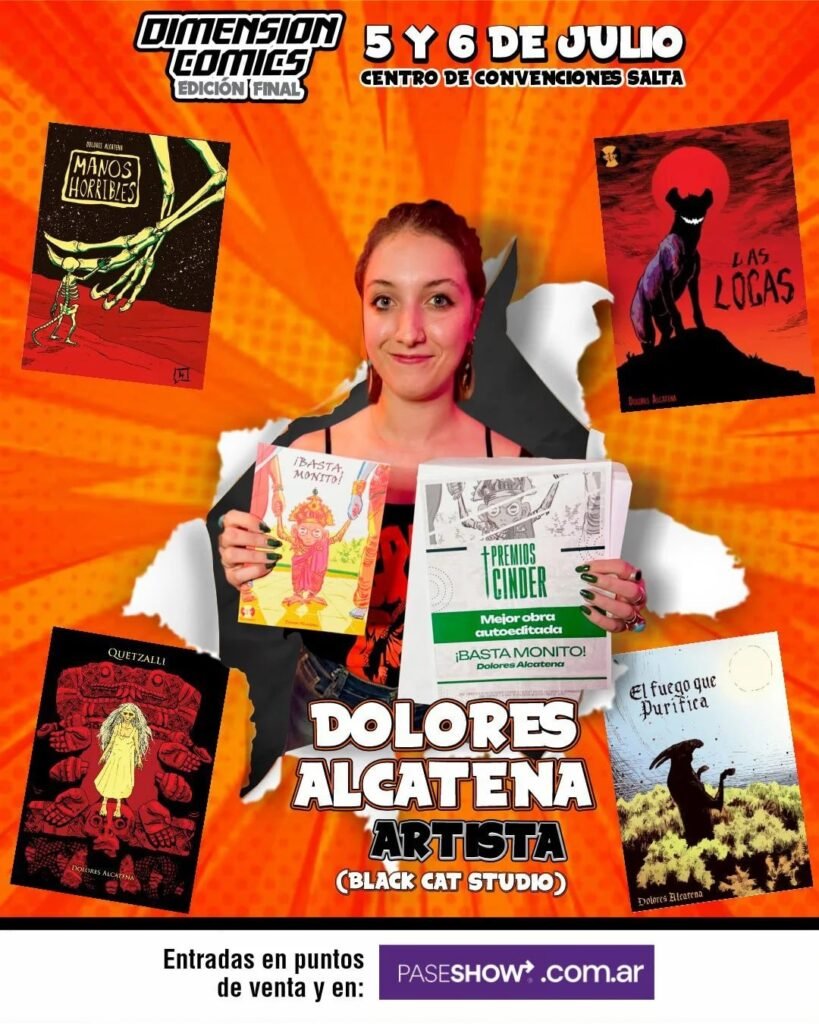 la artista dolores alcateña es miembro de black cat studio