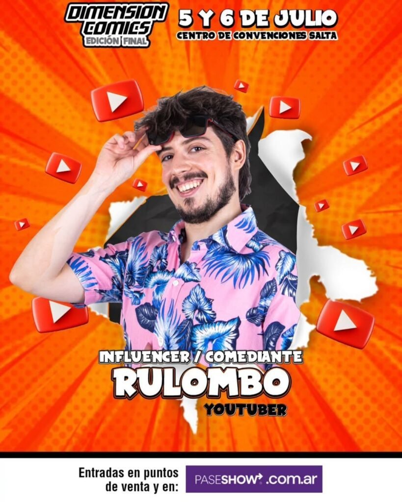 el youtuber, influencer y comediante rulombo en el dimension comics 