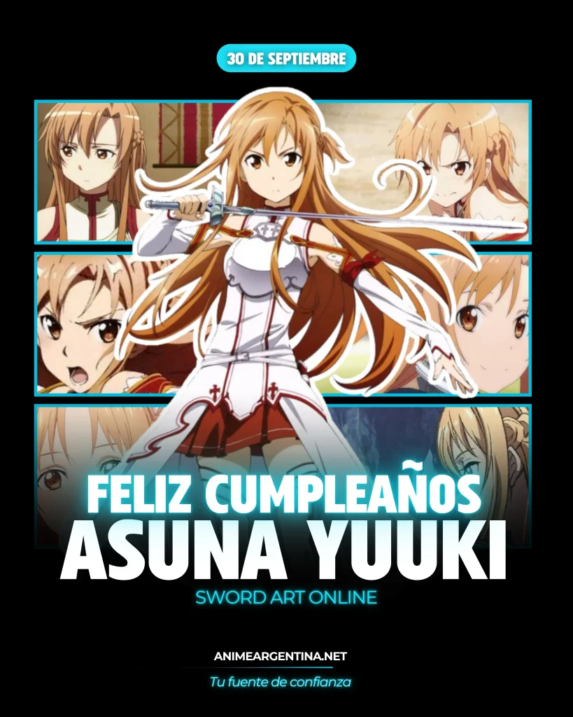 asuna yuuki sword art online cumpleaños 30 de septiembre