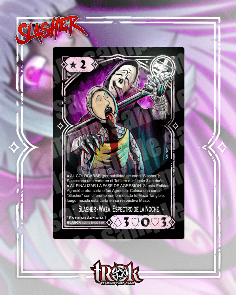 Una de las cartas de la Baraka Slasher de Trok.