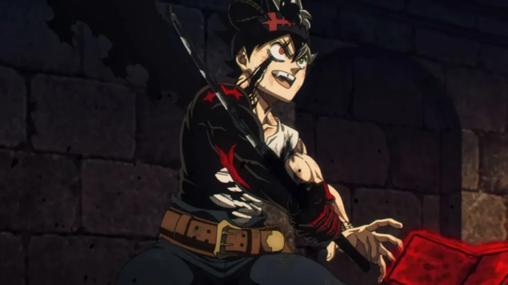 Asta con su grimorio y espada