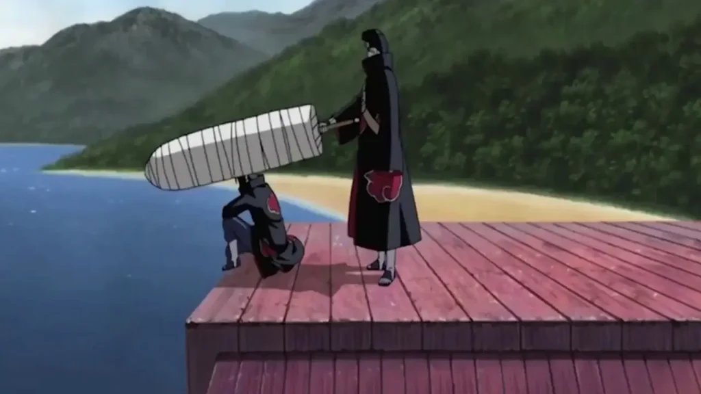 Kisame amenaza a Itachi