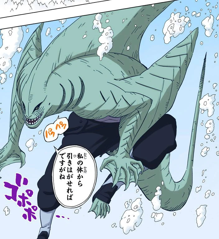 Kisame biju fusionado con samehada