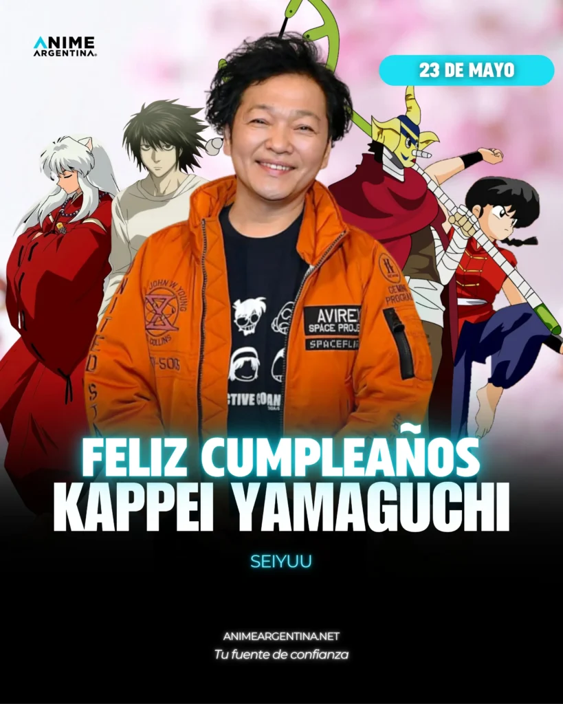 Kappei Yamaguchi y sus principales personajes anime