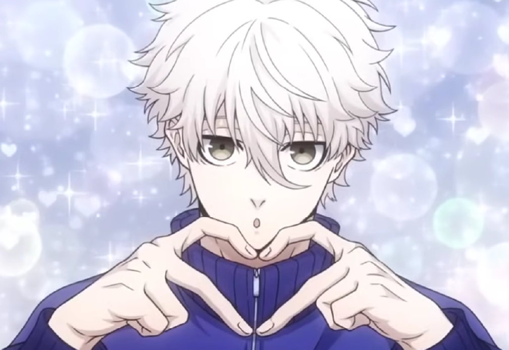 nagi seishiro haciendo corazón