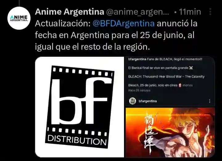 bleach pelicula argentina fecha