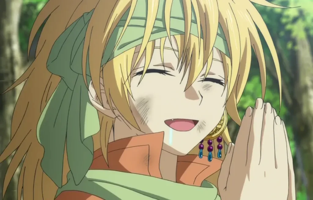 Zeno feliz en Akatsuki no Yona
