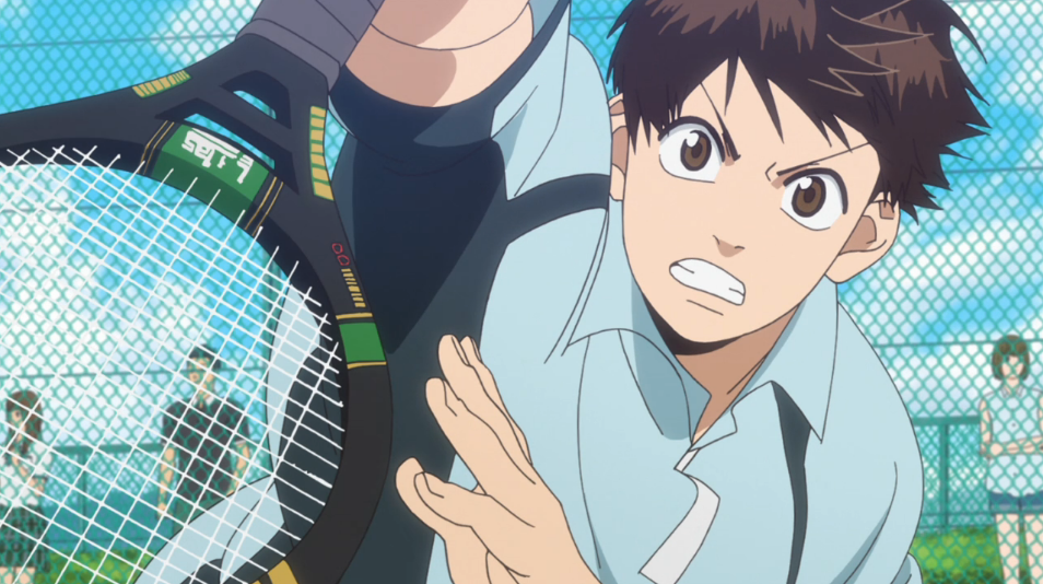 Eiichiro Maruo jugando al tenis