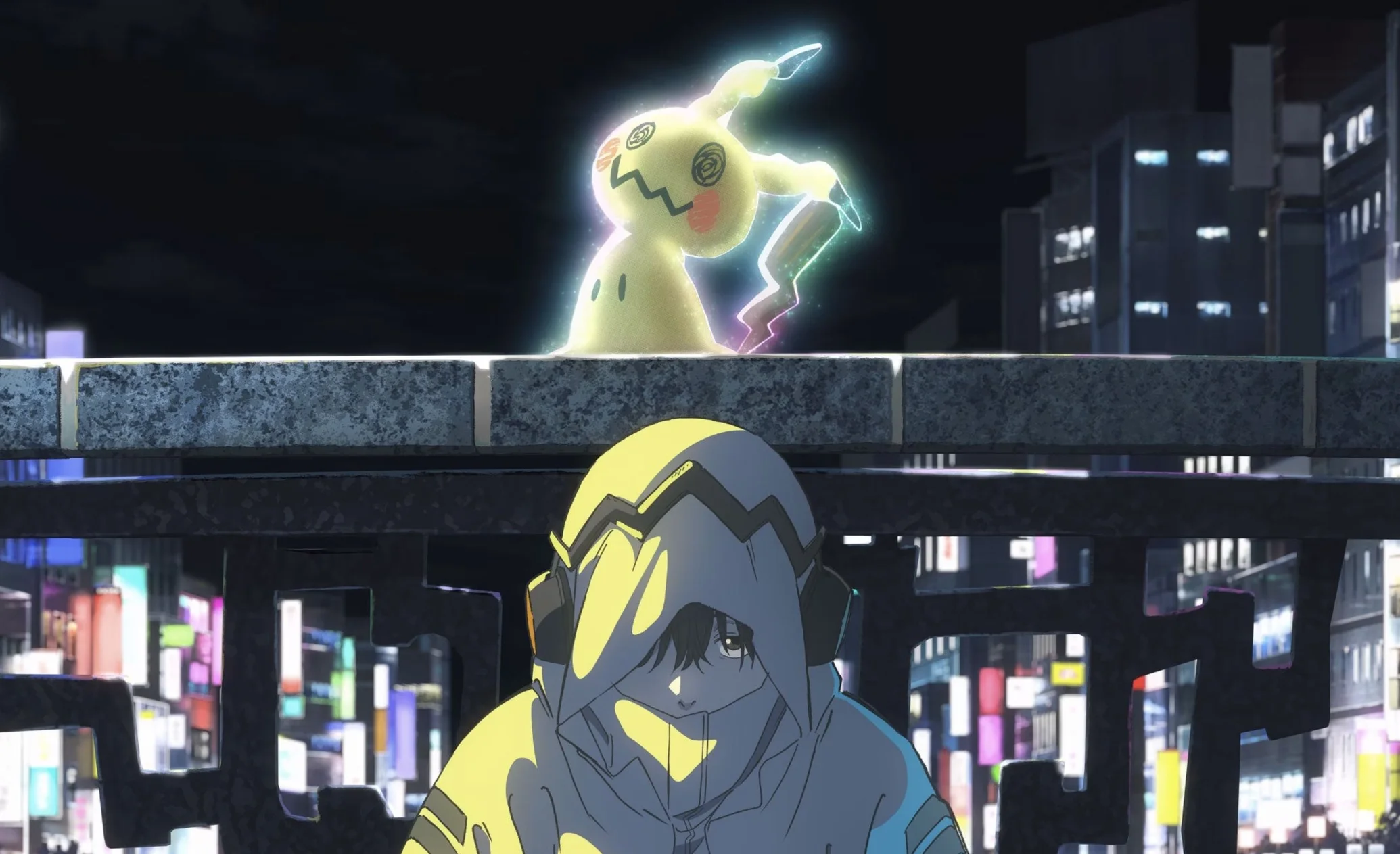 Mimikyu y el protagonista de Pokémon: Wild Card