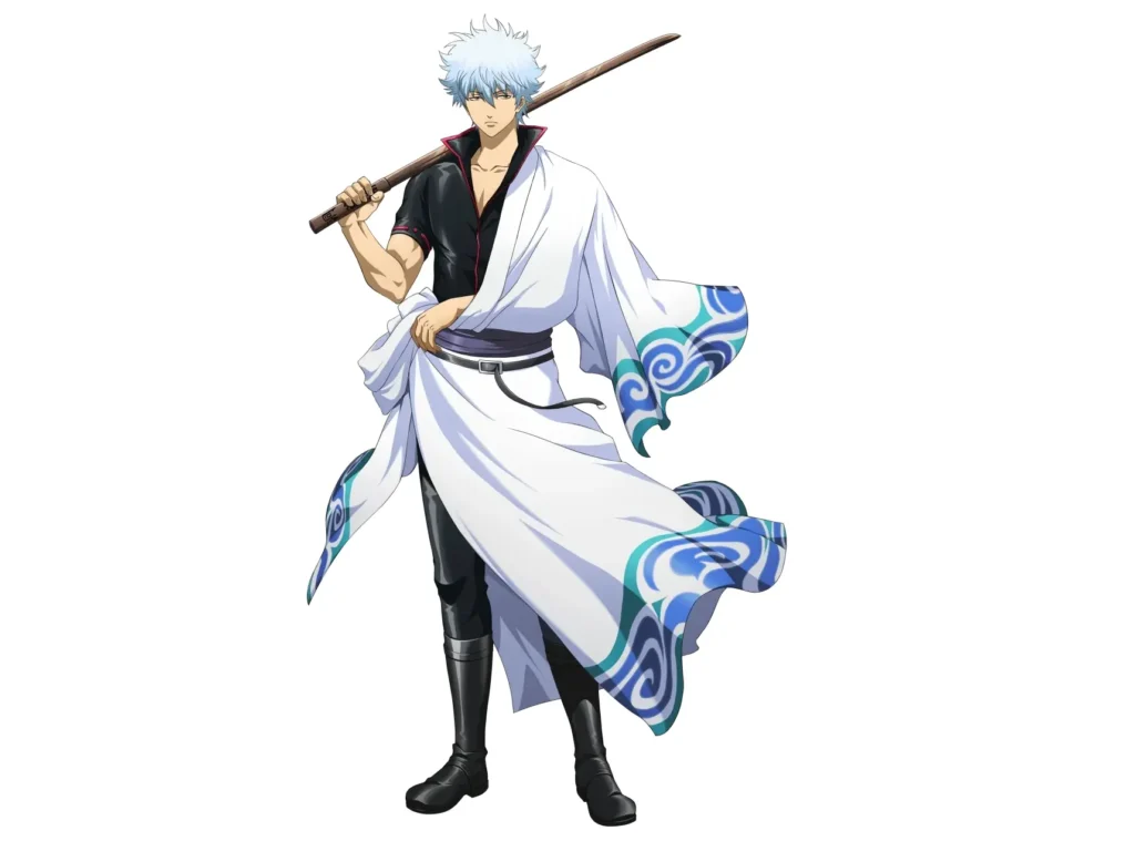 Sakata Gintoki cuerpo completo y atuendo