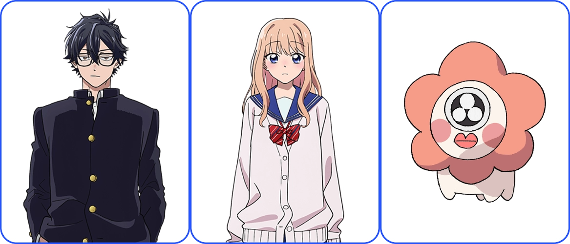 personajes de la serie Glasses With a Chance