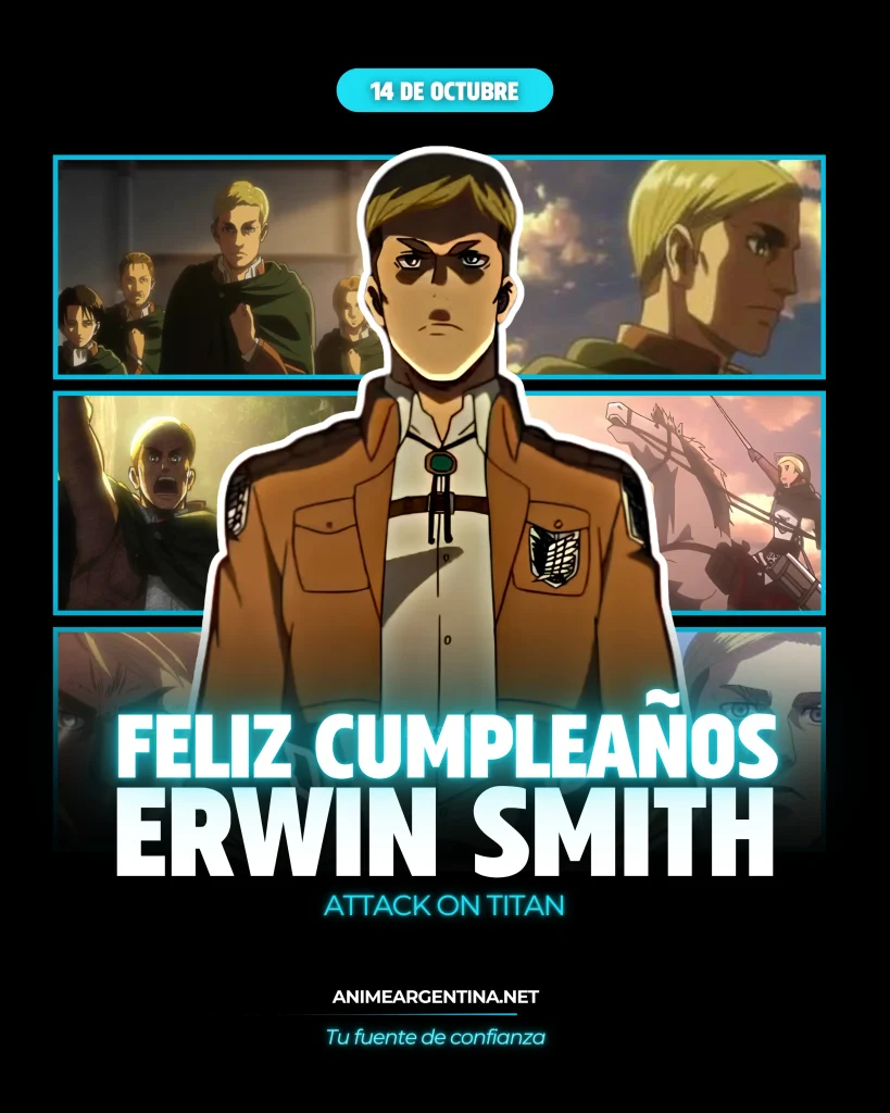 Hoy es el cumpleaños de Erwin Smith Attack on Titan Shingeki no Kyojin